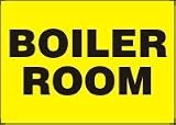 BOILER ROOM 10 x 14 Plastic Sign