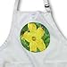 Zucchini Flower in Circle - Medium Length Apron With Pouch Pockets 22w X 24l