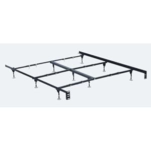 Hollywood Bed Frames Classic Clamp Style Adjustable Bed Frame with 9 Legs and Glides, Queen/California King/Eastern King Hollywood Bed Frames Classic Clamp Style Adjustable Bed Frame with 9 Legs and Glides, Queen/California King/Eastern King