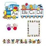 Carson-Dellosa Publishing CD-144017 Early Learning Zaner Bloser Manuscript Alphabet Train Classroom Decorating Set