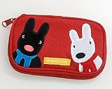 リサとガスパール　デジタルマルチポーチ　レッド（フェイス柄）