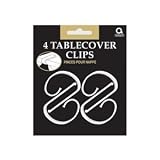 Tablecover Clips 4/Pkg-Clear Plastic