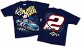 Rusty Wallace Navy Blue 2 Spot Youth T-Shirt