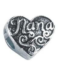 Genuine Zable (TM) Product. 925 Sterling Silver Nana Bead Charm. 100% Satisfaction Guaranteed.