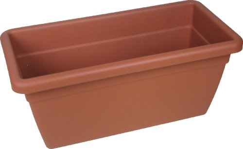 Euro3Plast 1684.01 Kasten 100 cm terracotta Akea terracotta + 2 St&auml;be Preisvergleich