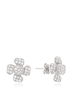 Alexandra Plata Pendientes Flower