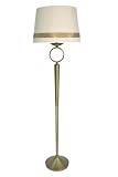 Review Stylecraft FL8338-AM / Degray 62-Inch Antique Brass Floor Lamp with Linen Shade