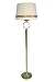 Degray 62-Inch Antique Brass Floor Lamp with Linen Shade