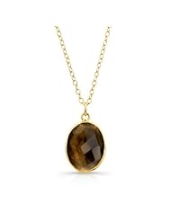 London Manori Oval Smokey Quartz Necklace