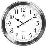 Infinity Instruments The Argent - Faux Brushed Nickel Finish Wall Clock