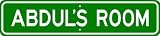 ABDUL ROOM SIGN - Personalized Gift Boy or Girl, Aluminum