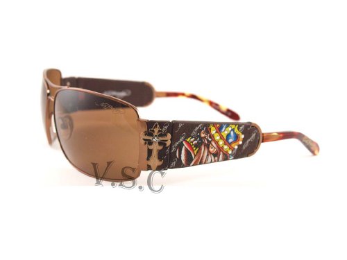 ED HARDY EHS 017 17 KING OF BEAST SUNGLASS SUNGLASSES COCOA