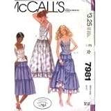 McCall's 7981 Drawstrin Camisole Top and Skirts Pattern