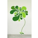 Domestic Tapetensticker pop flower green