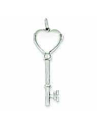 Genuine .925 Sterling Silver Locket Key Pendant 5.4 Grams. 100% Satisfaction Guaranteed.
