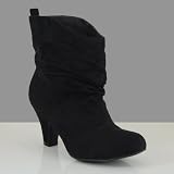 REVA29 Women's Slouch Ankle Bootie Boots Black