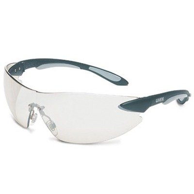Uvex S4402 Ignite Safety Eyewear, Black and Silver Frame, SCT-Reflect 50 Hardcoat Lens