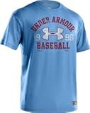 Under Armour 1228898 Distressed Baseball Graphic Tee - Carolina Blue