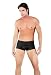 Men Lg (36-38) Male Power BLACK Satin Pouch Short
