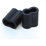 PVC Decoy Cord Black Aluminum Crimps pack of 100 pieces
