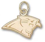 Carolina Panthers Solid 10K Gold Panther Head 5/16'' Pendant