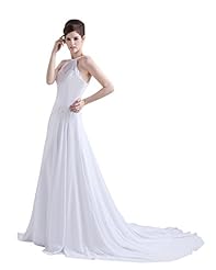 A-line Dropped   Waistline Chiffon Beaded Lace Jeweled Floor Length  Dress