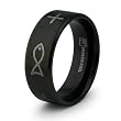 Black PVD Stainless Steel Ring (Sizes 9-12)