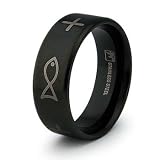 Black PVD Stainless Steel Ring (Sizes 9-12)