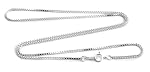 1.2mm Sterling Silver Box Chain Necklace - 18 inches