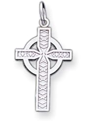 14 Karat White Gold, Celtic Cross Charm