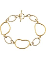 14K Yellow Diamond Bracelet 8 Inches 5/8 Ct Tw Diamond Bracelet