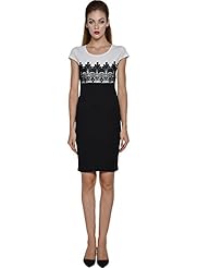 Round Neck Cotton/Polyester/Spandex Lace Applique Short Sleeves Prom Dress/Party Dress 