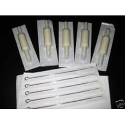 (25) COUNTS OF 7-ROUND SHADER PRE-STERILIZED TATTOO NEEDLES WITH MATCHING (25) DISPOSABLE TUBES (5/8")