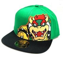 Mens Bioworld Nintendo Super Mario Bros. Bowser Snap-back Hat