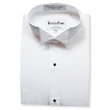 Tuxedo Shirt- White Non Pleat Microfiber Wing Tip Collar