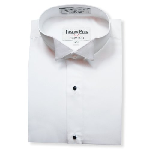 Tuxedo Shirt- White Boys Non Pleat Microfiber Wing Collar
