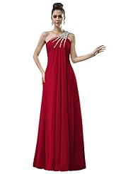 One Shoulder Crystal Lace Cocktail Chiffon Evening Dress/Homecoming Dress/Pageant Dress/Prom Dress/Quinceanera Dress/Party Dress/Wedding Dress 