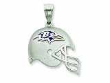 Sterling Silver Baltimore Ravens Enameled Helmet Charm LIFETIME WARRANTY