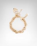 bebe Heart & Padlock Charm Bracelet