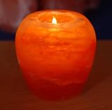 Indus Classic 100% Pure Himalayan Rock Crystal Vas Shape Tea Light Candle Holders Pack of 4 , 2 Lbs Lamps Spa Massage