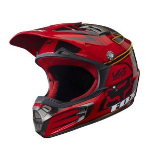 FOX V2 Race Youth Motocross Helmet Red L