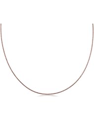 Rose Goldtone Finish Silver Omega Chain Necklace, 18"