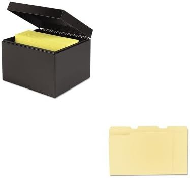 KITMMF263869BLAUNV12113 - Value Kit - MMF Index Card File Holds 600 6 x 9 cards (MMF263869BLA) and Universal File Folders (UNV12113)