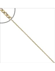 14k Yellow Gold, Twisted Rolo Chain Link Anklet with White Rhodium Pave Accents
