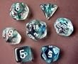 Chessex Nebula Aquamarine 7 piece dice set