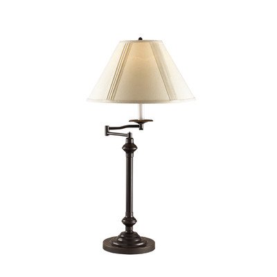 Cal Lighting BO-342-DB Swing Arm Table Lamp, 150-watt, Dark Bronze On Sale