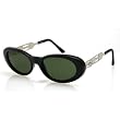 VERSUS Black Sunglasses with Olive Colored Lenses. Model: E37-480