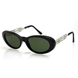 VERSUS Black Sunglasses with Olive Colored Lenses. Model: E37-480