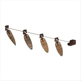 Fanimation FP720RS / FP780 / PUW4D Punkah Wall or Ceiling Fan in Rust with Four Wicker Blades