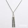 Nunchaku Pendant and Chain Necklace